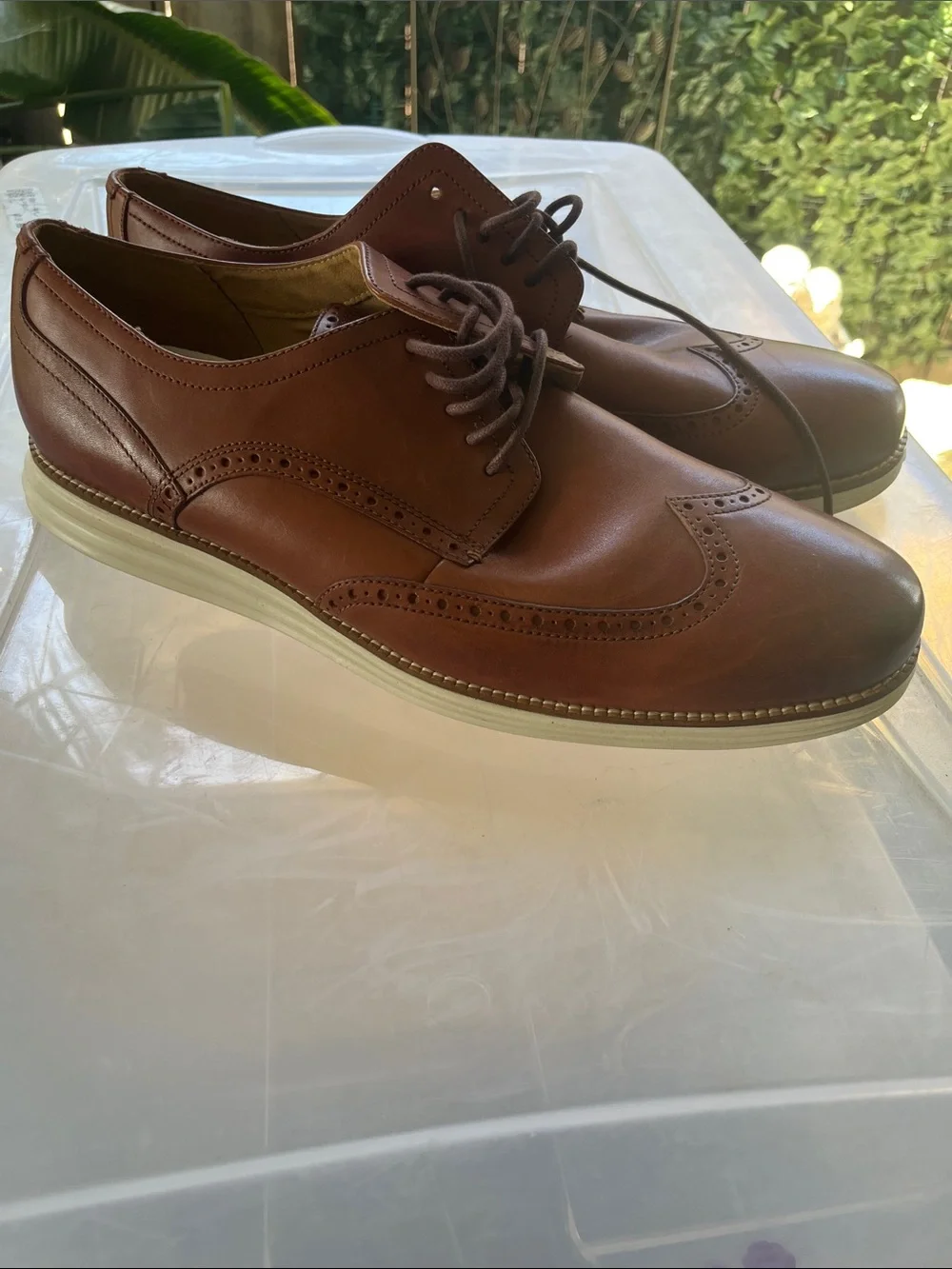 Cole Haan Men's Brown Wingtip Dress Shoes - Unbranded